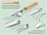 9-piece Garden Set Stainless steel, wooden handles & watering can V1188-MS101-01082-1