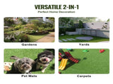 Artifical Grass Tiles Interlocking Turf Deck Set, 18 Pack - 12"x12", Synthetic Fake Grass V952-RZCP18PCS12X56GUQV0