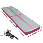 Everfit GoFun 3X1M Inflatable Air Track Mat with Pump Tumbling Gymnastics Pink ATM-3-1-01M-PK-AP1