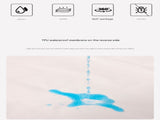 Light Blue Queen Size Waterproof Fitted Mattress Protector - Soft & Breathable Bed Cover, V888-ELOSUNG27785