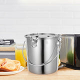 Stainless Steel Sealed Bucket Silver with Handle for Storage V1370-AZ4-15126