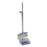 Broom Dustpan Set Cleaning Tool Dust Pan Long Handle Broom Brush Kit for Home Bedroom Gray V1294-YM0710-3117230293911