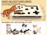 Multi-Functional Cat Claw Care Enrichment Box Durable Wood Scratcher & Interactive Puzzle for V1188-MS-525-001