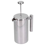 Stainless Steel Coffee Maker Portable Manual Coffee Pot Kettle Cup for Home Office800ml V1294-YM0901-3113210127111
