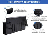 CARLA HOME Under Desk Side Laptop Holder Storage with No Drill Cable Management Tray and Pen Storage LSB-36107