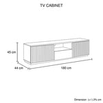 TV Cabinet Storage Drawer MDF Glossy Entertainment Unit in White colour V43-TVC-BRNNA