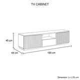 TV Cabinet Storage Drawer MDF Glossy Entertainment Unit in White colour V43-TVC-BRNNA