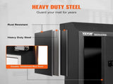 Through The Door Key Drop Box, Heavy Duty Steel Through the Doorbox with 12" Combination Lock, V952-CMXBXMMSBLACBDP02V0