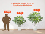 Artificial Dracaena Tree 1524 mm, Fake Palm Tropicals with White Taller, Faux Floor Silk V952-RZRDZWLXS5FT31TZT001V0