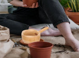 Bamboo Water Ladle Yellow Multipurpose Home and Outdoor Use 2Pcs V1366-AZ2-W-21149