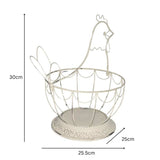 Chicken Shape Footed Bowl / Basket 30cm V637-07003CHK