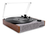Victrola Eastwood II Turntable - Walnut Bundled Crosley Record Storage Display Stand V398-VTA-74-WLN-BSS