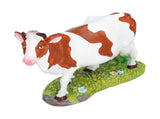 Cow Figurines Brown and White Model Ornament Animal Sculpture Resin Crafts for HomeRaise Head V1294-YM0714-3111210267911