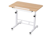 Artiss Adjustable Laptop Desk Mobile Bedside Table Hidden Storage Wood LA-DESK-C-STO-LW