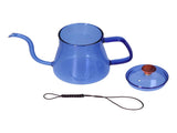 Long Spout Kettle Large Capacity Heat Resistant Easy to Clean Long Mouth Coffee PotBlue V1294-YM0714-3118210257914