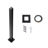Glass Clamp 37.4" H Railing Bracket for 0.39 "-0.47 " Glass Black Black V952-BLLGZHS95CM1MKWL1V0
