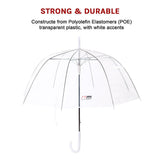 5x Clear Transparent Rain Walking Umbrella Parasol PVC Dome Wedding Party Favour V63-831651