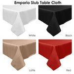 Emporio Slub Table Cloth Latte 180 cm Round V442-ABR-TABLEC-EMPORIOSLUB180CM-LATTE-RD