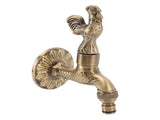 Antique Carved Faucet Bronze Copper Carp Retro Anti Rust Outdoor Garden Tap for Toilet G1/2in V1294-YM0717-3112220066812