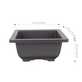 SWETRACE 5Pcs Square Flowerpots for Study Room and Office in Black 17x17cm V1189-LWWAL-20260327-03815