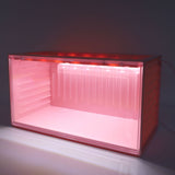 Figure Display Case with Light Sensing Constant On Function 2 Tier Mini Figure Display Box Showcase V1294-YM0901-3117240242811