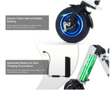 Foldable Electric Tricycle Lightweight Electric Scooter Home Electric Mobility - Silver - Size V1102-143-50902-SLR-36V8A250W