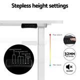 Artiss Standing Desk Motorised Dual Motor 140CM White HASD-268-WHDF-WHDB-140