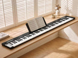 Alpha 88 Key Quad Folding Electronic Keyboard Digital Piano Portable MIDI Bluetooth Black EK-B-FOLD-88-BK