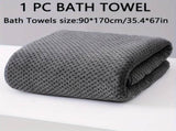 Modern Pineapple Grid Design Ultra-Soft Coral Fleece Bath Towel90x170cm Extra Thick Strong V1232-BLGYJ005
