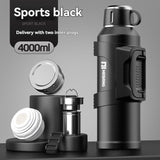 316 Stainless Steel Thermos Large Capacity Thermos Portable Thermos Flask - Black - Size 1500ml V1102-122-29524-BLK-1500ML