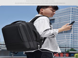 Black Expandable Business Laptop Backpack with USB Charging Port - Large Capacity Work & Travel Bag V888-ELOSUNG34336