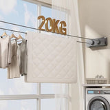 Retractable Clothesline Indoor, Space Saving Invisible Clothesline, Wall Mounted Clothes Drying V1366-AZ2-W-23260