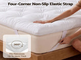 Giselle Queen Pillow Top Mattress Topper 1300GSM White Duck Feather For Old Bed Upgrade 5cm Thick TOPPER-DFEATHER-Q