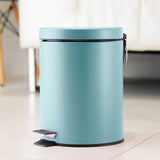 SOGA 2X 7L Foot Pedal Stainless Steel Rubbish Recycling Garbage Waste Trash Bin Round Blue RUBBISHBINROUND7LBLUEX2
