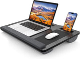 CARLA HOME Oversized Portable Lap Desk with Cushion,Mouse Pad, Tablet and Phone Holder which Fits Up V178-36161