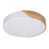 LED Flush Mount Ceiling Light 2000LM 3000K 4000K 6000K Dimmable Round Wood LED Ceiling Light with V1294-YM0901-3119240132511