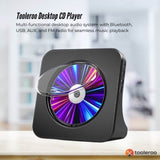 Tooleroo USB Rechargeable Desktop CD Player Speaker Bluetooth Portable Black V238-SUPDZ-41319004274768