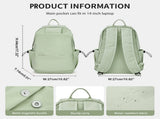 BJLFS Unisex Lightweight Water-Resistant Backpack, Black Light Green V1189-LWWAL-20260325-00069