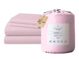 1000 Thread Count Cotton Rich Queen Bed Sheet Set 4-Piece Gift Pack in Pink CVC-10QS-PK