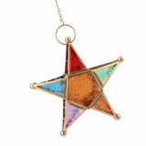 4X Glass Star Votive Tea Light Candle Holder Hanging Lighting Lantern Wedding Birthday Party Home V1192-AZ-W-22697