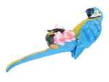 Parrot Sculpture Decoration Indoor Outdoor Resin Macaw Statue Figurine Garden Art Right Blue V1294-YM0901-3115240123012