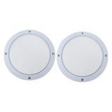 White ABS Plastic Car Speaker Decoration 2-Pack for Projects, Home and Custom Installations V1370-AZ4-11741