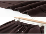Women Chestnut Brown 3-in-1 Sweatshirt Outfit, Cozy Lazy Loungewear Set Size S, Soft Fabric V1221-XM-LB5020-ZS141