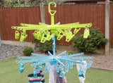HANGERWORLD 20 Clip Hanging Laundry Drying Rack for Socks, Underwear and Baby Clothes V1258-DP02-F-305