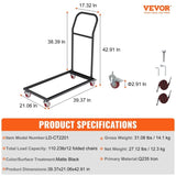 Folding Chair Dolly, Iron Commercial Cart with 12 Chairs Capacity, Folding Chairs Rack Trolley with V952-ZYTC422136YCTP8YBV0