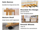 Double Rail Heavy Strong Rolling Clothes Rack with Trousers Rack & Bottom Shelf V767-JJ-ZY643