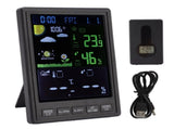 Weather Stations Wireless Indoor Outdoor Color Display Black 3 Channels Regulable Backlight Clock V1294-YM0523-3111220087211