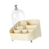 Vanity Makeup Organizer Large Capacity Multi Compartments Countertop Cosmetic Organizer with Cover V1294-YM0901-3117240227011