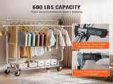 Heavy Duty Clothes Rack, Double Hanging Rod Clothing Garment Rack for Hanging Clothes, Adjustable V952-JYKCYJ4858221BPVDV0