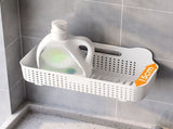 Wall Storage Basket Space Saving Rectangular Plastic Wall Mounted Basket Organizer for Bathroom V1294-YM0901-3112240007811
